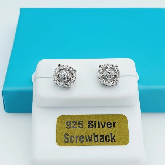 "925 Sterling Silver CZ Beautiful Earrings for Women, 1USPAR4200 - Picture 3 of 11